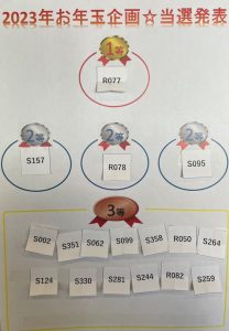 お年玉企画当選番号